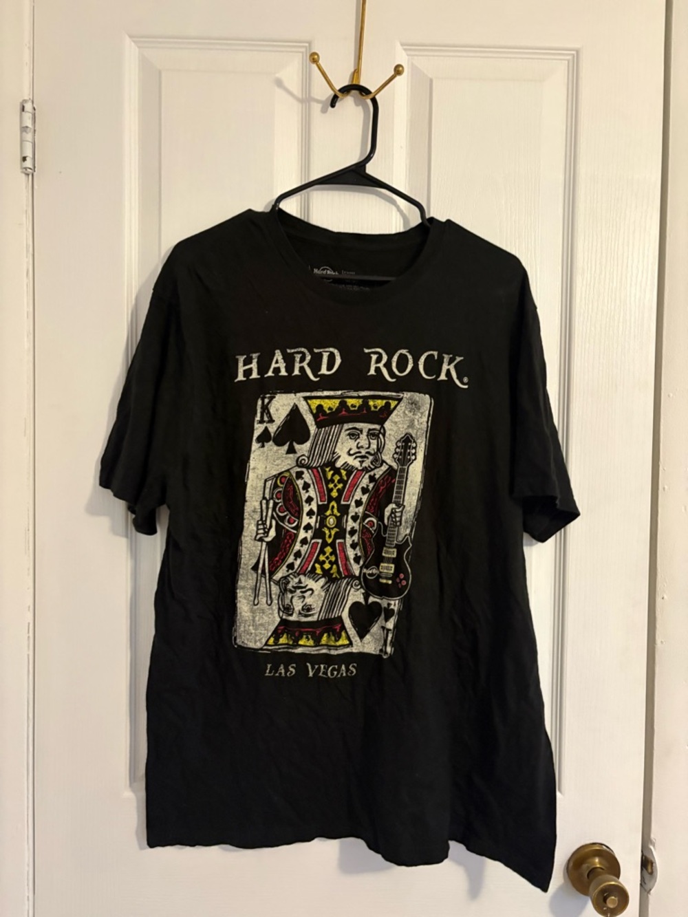 Hard Rock Cafe Black Las Vegas King of Spades Graphic Tee